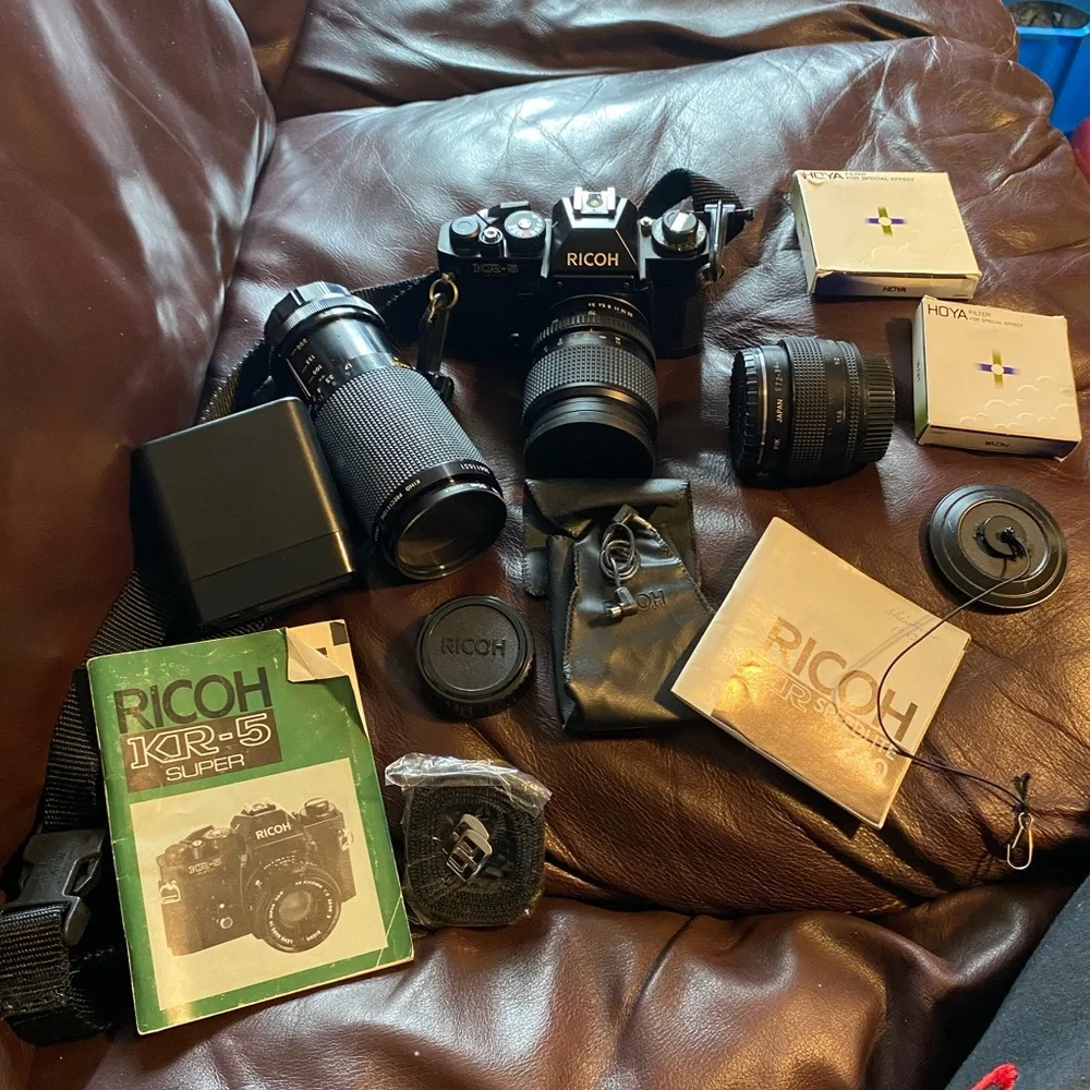 RICOH KR-5 SUPER WITH SPEEDLITE 240 and much more
